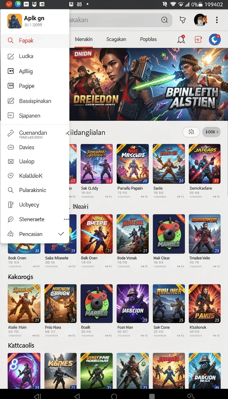 Tampilan utama aplikasi Review Aplikasi superslots yang intuitif dan efisien.